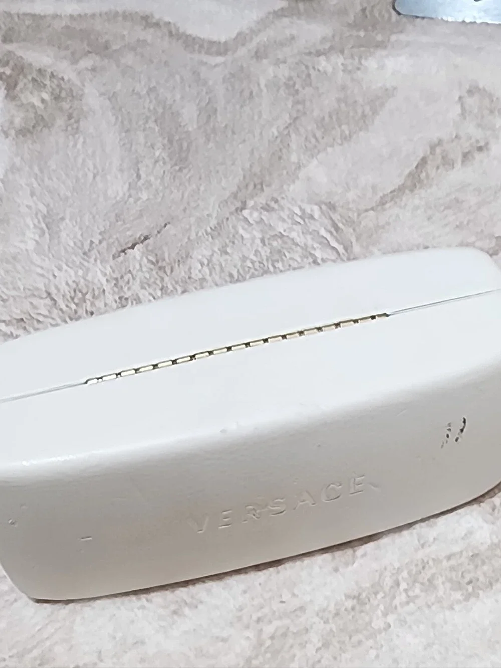 Versace Vintage 80s White and Gold Sunglasses Case